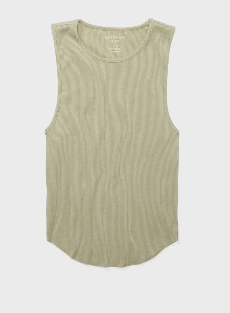 امريكان ايجل Crew Neck Knitted Tank Top