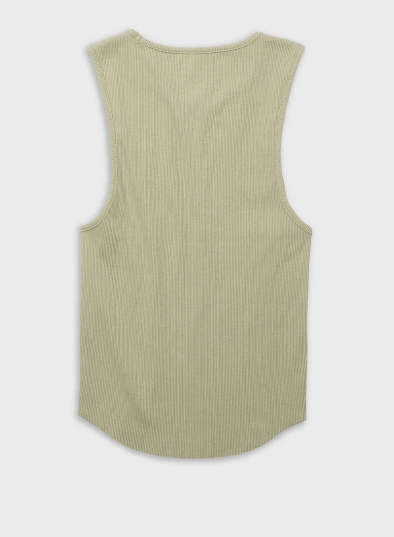 امريكان ايجل Crew Neck Knitted Tank Top