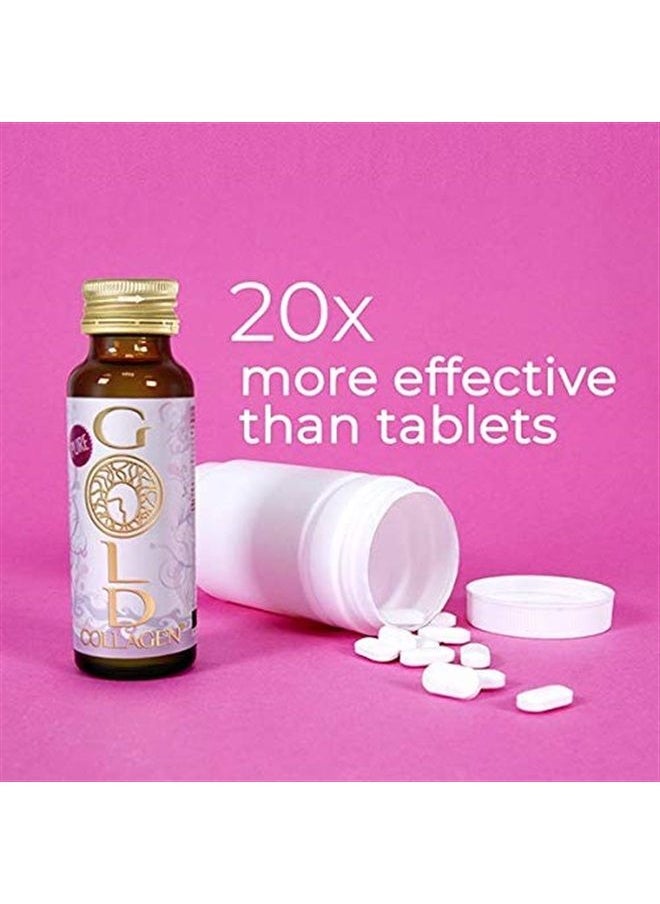 Gold Collagen - Pure | The Original #1 Liquid Collagen Anti Aging Supplement | Hydrolyzed Marine Collagen Drink with Hyaluronic Acid, Borage Oil, Vitamins & Minerals for Hair Skin and Nails | 30 Day - Image 1