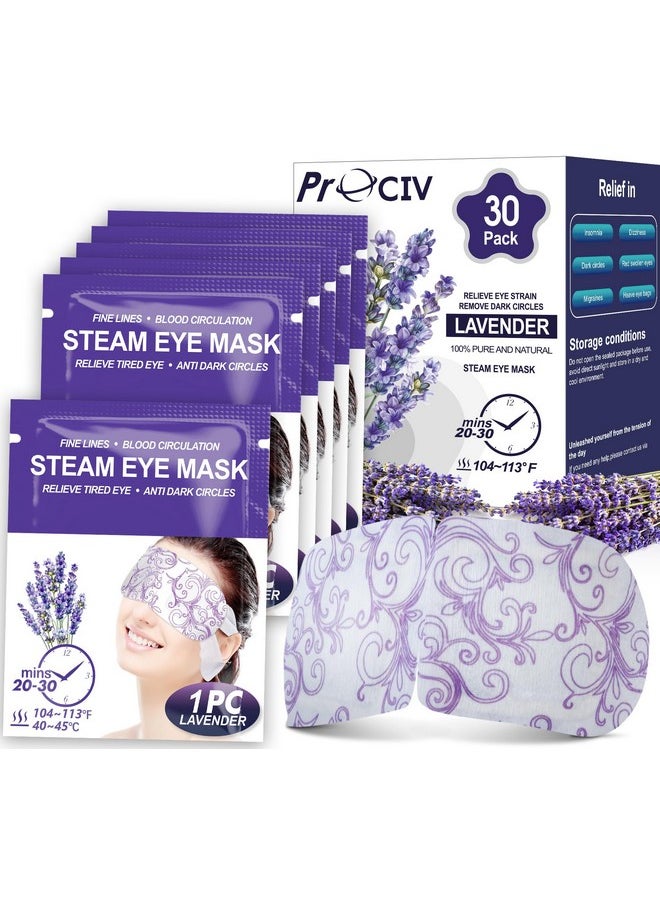 30 Packs Lavender Steam Eye Mask Heated Eye Mask For Dark Circles And Puffiness Warm Eye Mask For Dry Eye Mask Relief Eye Fatigue Headache Hot Sleep Eye Mask For Disposable Moist Heat Eye Compress - pzsku/ZF51263FF37AF1C448F87Z/45/_/1719224093/c8a1395c-e9ba-4acb-bdcf-ff650336a58a