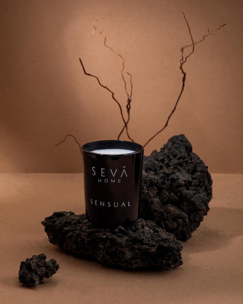 SEVA HOME The Vibes Small Sensual Candle Luxury Gifting 12 Hours Burn Romantic Scent Premium Home Decor Long Lasting - Image 1
