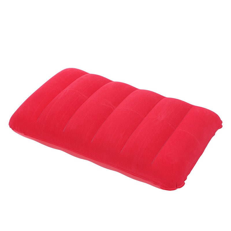 4 Pcs 47x30cm PVC Flocking Inflatable Pillow Multifunctional Nap Pillow Waist Cushion for Outdoor Travel Camping - Image 2