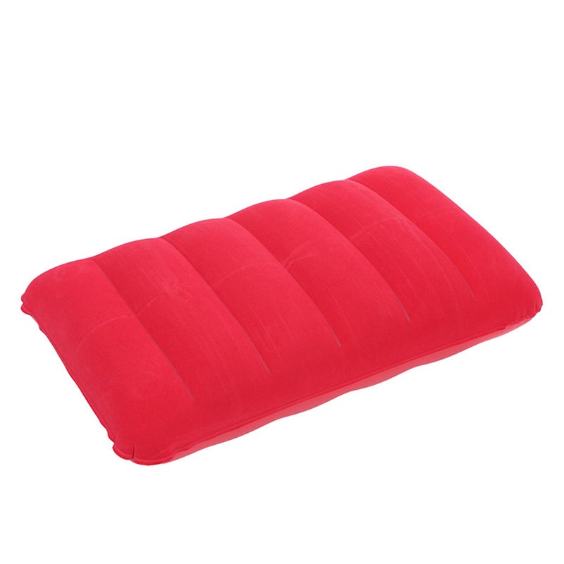 4 Pcs 47x30cm PVC Flocking Inflatable Pillow Multifunctional Nap Pillow Waist Cushion for Outdoor Travel Camping - Image 5