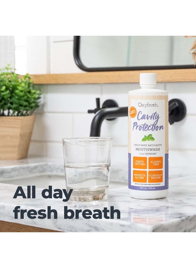 Oxyfresh Cavity Protection Fluoride Mouthwash Anticavity Mouthwash for Sensitive Teeth NonStaining Alcohol Free Lasting Fresh Breath 16 oz - Image 5