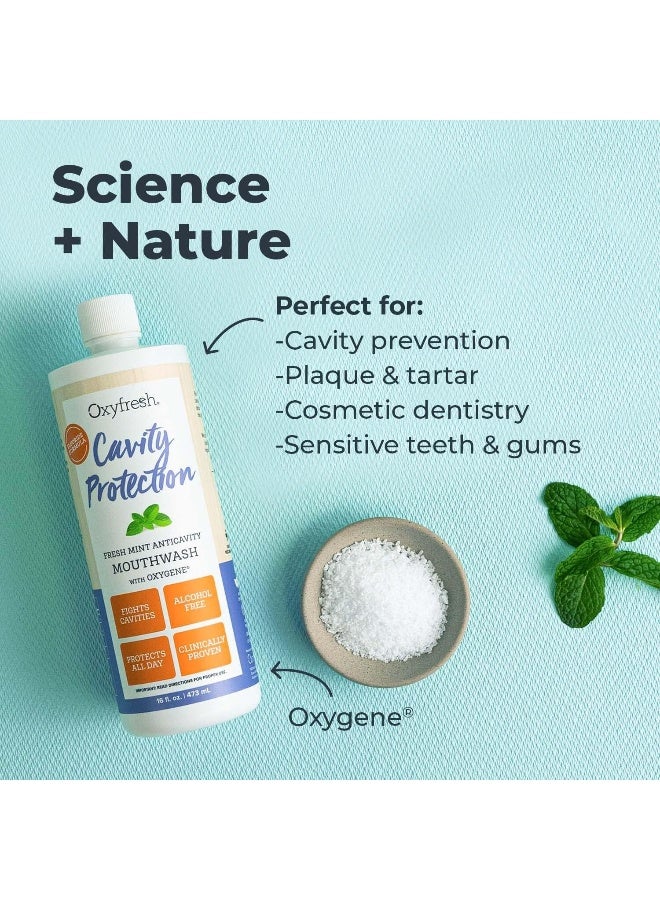 Oxyfresh Cavity Protection Fluoride Mouthwash Anticavity Mouthwash for Sensitive Teeth NonStaining Alcohol Free Lasting Fresh Breath 16 oz - Image 4