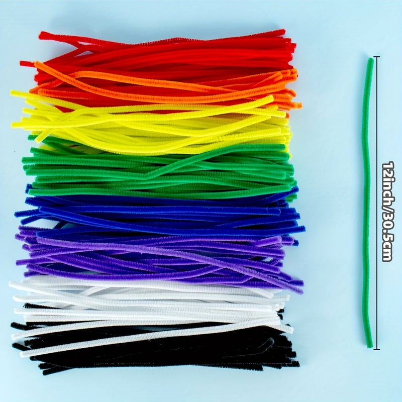 150 Pcs Dark Green Chenille Stems Pipe Cleaners for Crafts Bulk Supplies - Image 2
