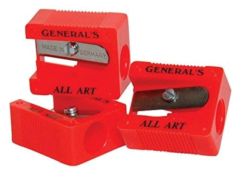 General's Generals Little Red All-Art 1-Hole Pencil Sharpeners, Red, Pack of 18 - Image 1