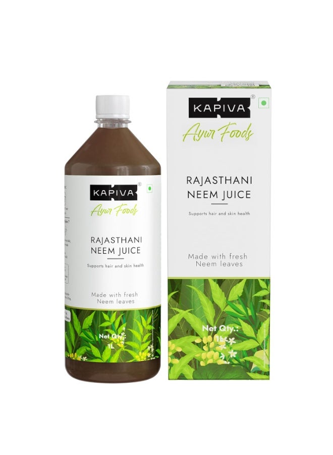 Kapiva Neem Juice | Made with Rajasthani Neem 1L Support hair & skin health - Image 1
