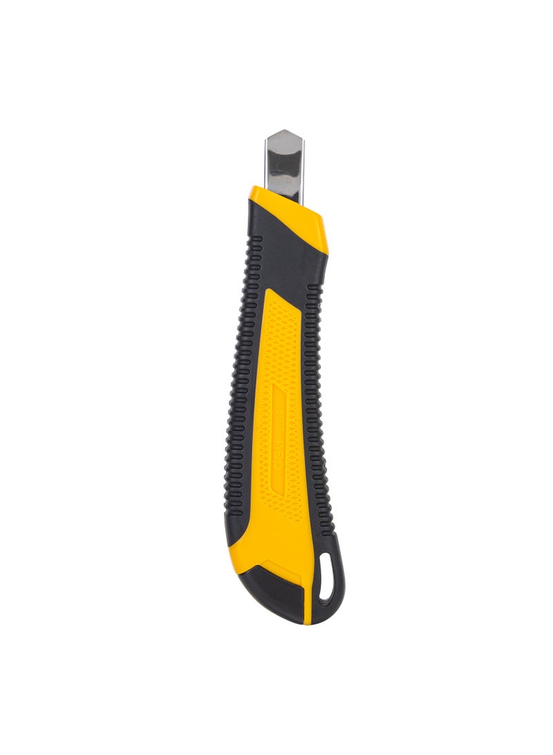 Deli Cutter Knife - 13 Snap-Off SK5 Steel Blades, Soft Touch Handle, Yellow, E2039 - Image 3