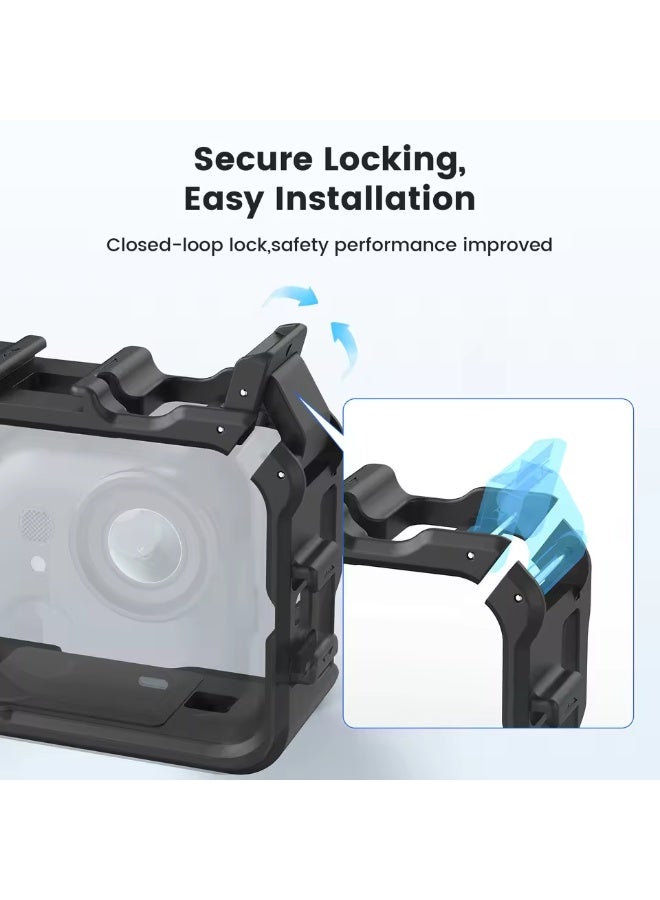 aMagisn Plastic Camera Cage for GO Ultra Horizontal Vertical Protective Frame with Quick-release Interface for Insta360 GO Ultra - Image 4
