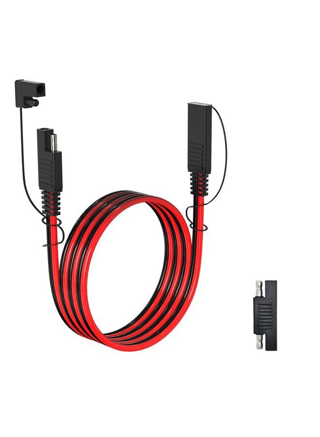 ELFCULB SAE Extension Cable 14AWG SAE to SAE Quick Disconnect Wire Harness SAE Connector SAE Plug with Protective Cable Sleeve for Automotive RV Battery Solar Panel (6FT) - Image 1