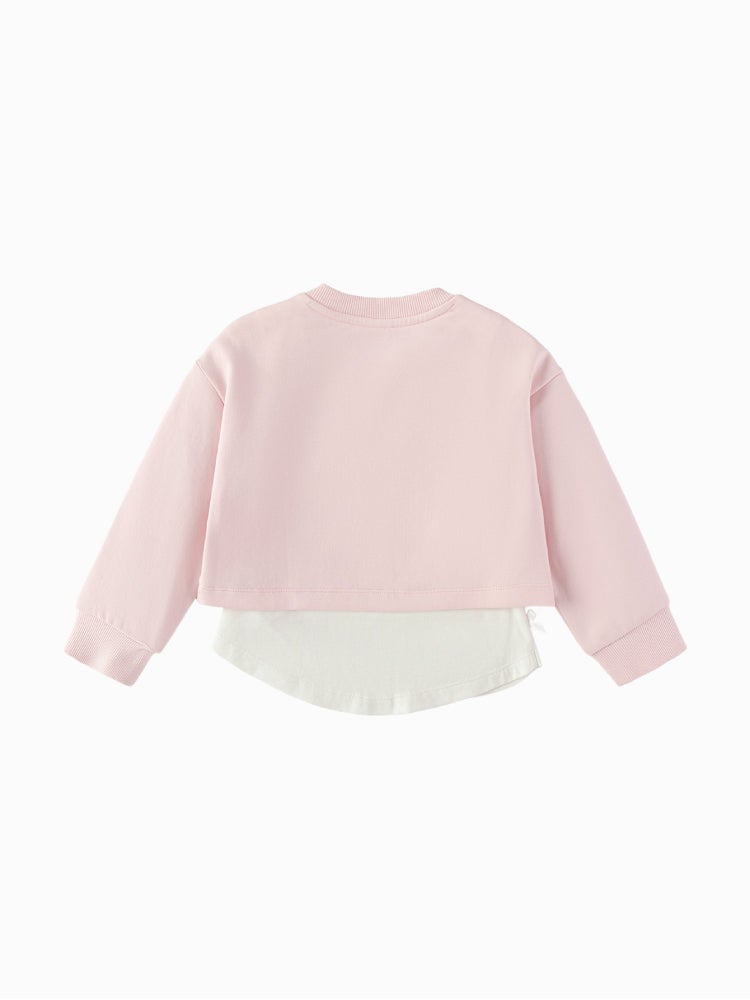 بالابالا سويت شيرت بطبقات مع طبعة للبنات - Image 4