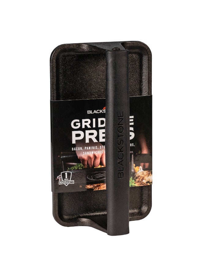 BLACKSTONE High-Quality Cast Iron Medium Griddle Press Black 7 x 14 x 15 cm 5553 - Image 3