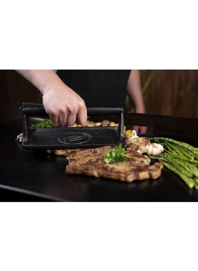 BLACKSTONE High-Quality Cast Iron Medium Griddle Press Black 7 x 14 x 15 cm 5553 - Image 2
