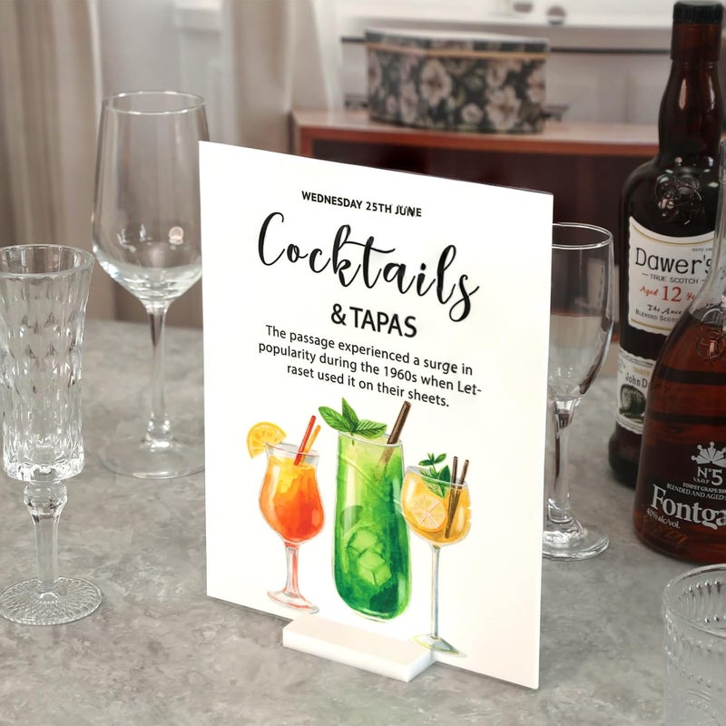 TPGP UNIQOOO 10 Pack White Acrylic Wedding Table Numbers, 8 x 10 Inch - Image 3