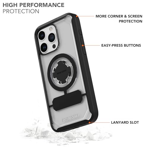 Rokform - iPhone 15 Pro Max Case, Crystal Series, Magnetic Clear iPhone 15 Pro Max Cover with RokLock Twist Lock, Slim Drop Tested Armor (Clear) - Image 3