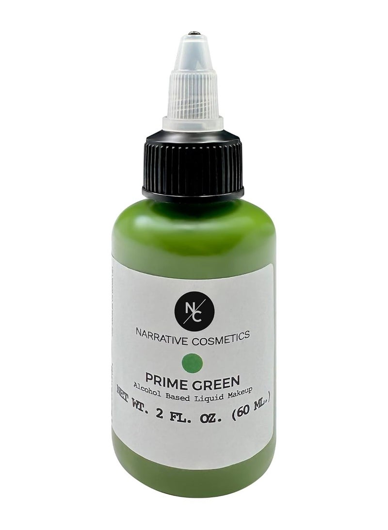 Narrative Cosmetics FX Airbrush Paints - 2 fl oz, Skin Safe, Quick Dry, Waterproof, Sweatproof, Transferproof Liquid Makeup for Bodypainting, Theater, FX Makeup, Film and TV - Prime Green - Image 1