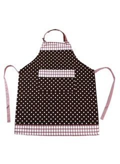 NIBEMINENT Dots Printed Kitchen Apron Pink/Black/White 64 x 80centimeter  - Image 1