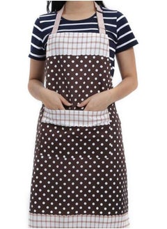 NIBEMINENT Dots Printed Kitchen Apron Pink/Black/White 64 x 80centimeter  - Image 2
