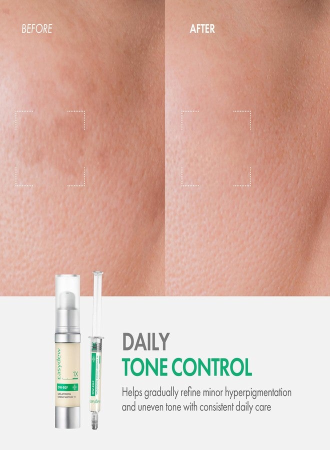 Easydew DW-EGF Melatoning Ampoule 1X - Hydrating Dark Spot Serum with Niacinamide & Glutathione for Uneven Skin - Fast Absorbing Day & Night Ampoule Korean Skin Care (Pump 0.27 fl oz, EGF 1X) - Image 3