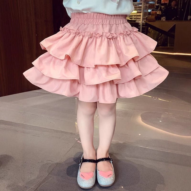Hao Shu Children'S Short Skirt For Girls 2025 Girl Summer Western Style Korean Baby All-Match Skirt - Image 4