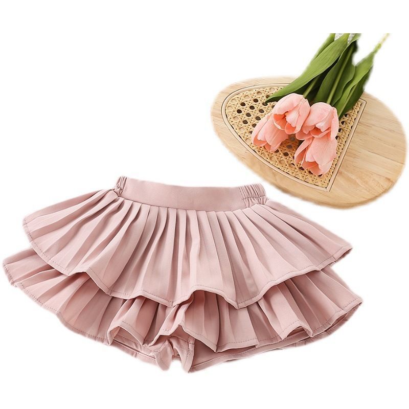 Hao Shu Children'S Short Skirt For Girls 2025 Girl Summer Western Style Korean Baby All-Match Skirt - Image 2