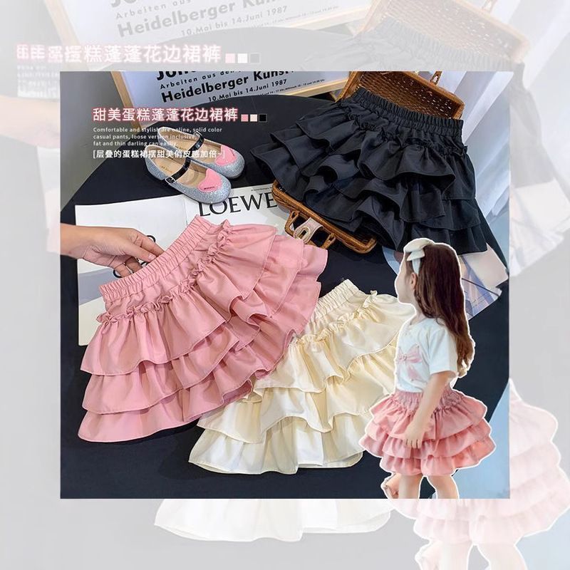 Hao Shu Children'S Short Skirt For Girls 2025 Girl Summer Western Style Korean Baby All-Match Skirt - Image 5
