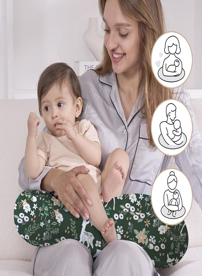 LittleDuds Baby Feeding Pillow for New Born Baby, Breastfeeding & Nursing Pillow with Removable Cover, Infant Support Cushion for 0–24 Months, Tummy Time Pillow | Cottage Care (Forest Deer) - Image 4