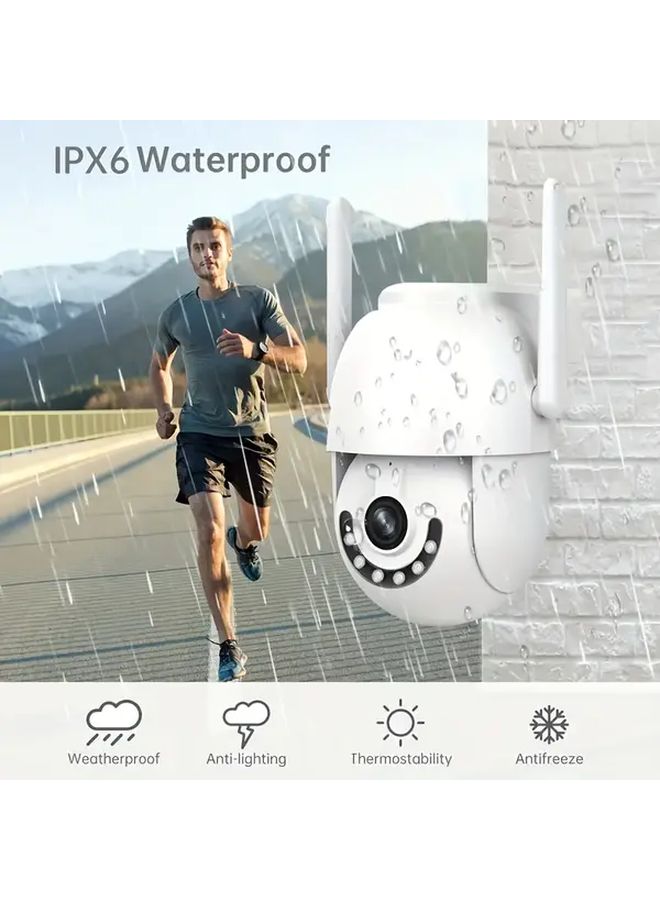 HOAT2 Color 1296P All Day Outdoor Security Camera 360 Tracking Audio Visual Alarm IPX6 Full Color Night Vision Network Port 2 4G WiFi - Image 3