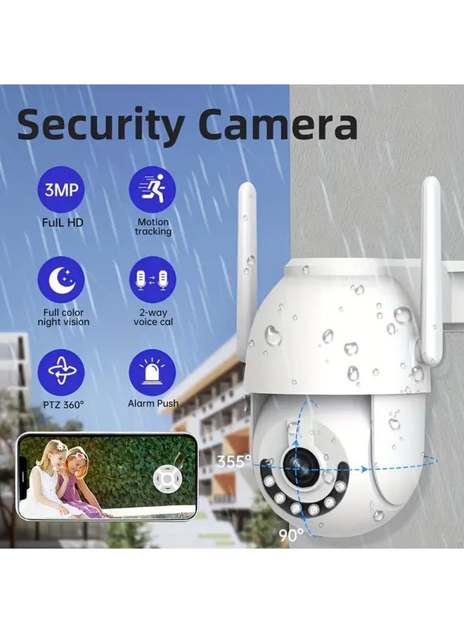 HOAT2 Color 1296P All Day Outdoor Security Camera 360 Tracking Audio Visual Alarm IPX6 Full Color Night Vision Network Port 2 4G WiFi - Image 2