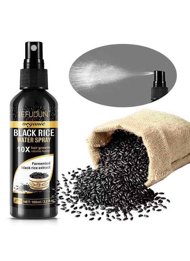 Sefudun - Black Rice Water For Hair Growth, Rice Water for Hair Growth for Women & Men, Hair Loss Treatment, Rice Water Spray for Damaged Dry Hair Treatment, Hair Regrowth Treatment for Thicker Longer 100ml - Image 1