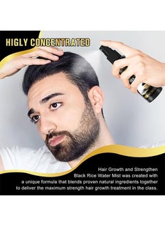 Sefudun Black Rice Water For Hair Growth, Rice Water for Hair Growth for Women & Men, Hair Loss Treatment, Rice Water Spray for Damaged Dry Hair Treatment, Hair Regrowth Treatment for Thicker Longer 100ml  - Image 3