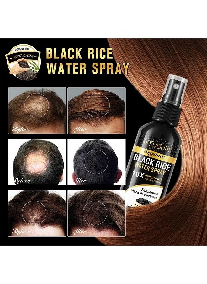 Sefudun - Black Rice Water For Hair Growth, Rice Water for Hair Growth for Women & Men, Hair Loss Treatment, Rice Water Spray for Damaged Dry Hair Treatment, Hair Regrowth Treatment for Thicker Longer 100ml - Image 1