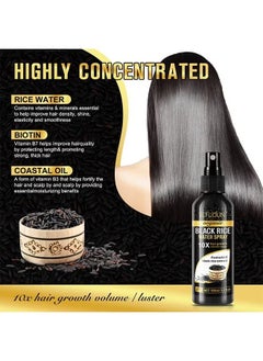Sefudun Black Rice Water For Hair Growth, Rice Water for Hair Growth for Women & Men, Hair Loss Treatment, Rice Water Spray for Damaged Dry Hair Treatment, Hair Regrowth Treatment for Thicker Longer 100ml  - Image 5