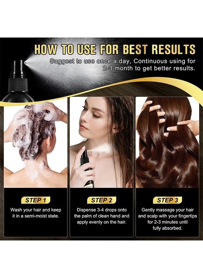 Sefudun - Black Rice Water For Hair Growth, Rice Water for Hair Growth for Women & Men, Hair Loss Treatment, Rice Water Spray for Damaged Dry Hair Treatment, Hair Regrowth Treatment for Thicker Longer 100ml - Image 1