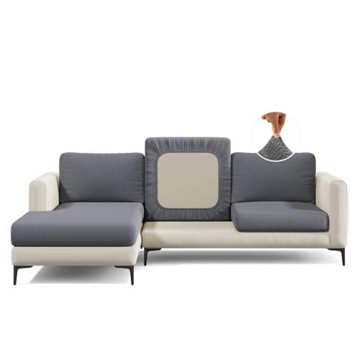 Nolan Interior Magic Sofa Cover - Classic Jacquard Sofa Seat Couch Cover - Pet Proof, Easy Install, Stretchy Slipcover - Small, Charcoal Grey - Image 1