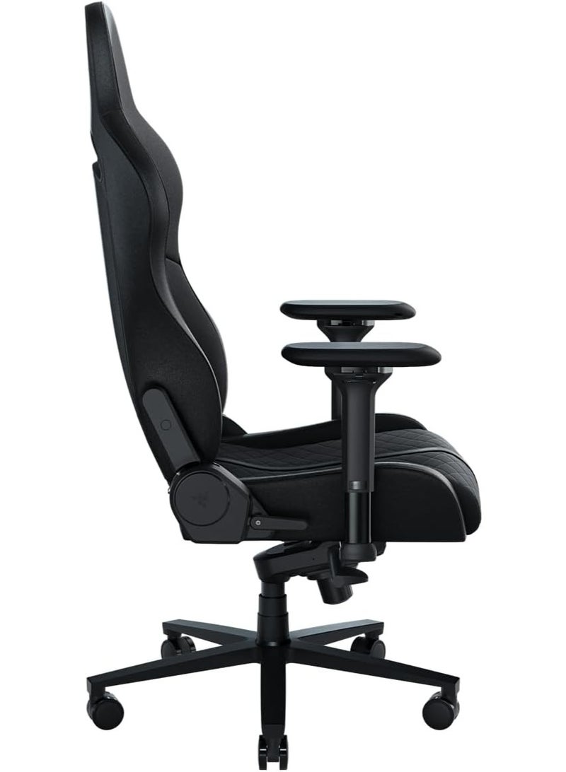 RAZER Enki Gaming Chair – Ultra-Wide 21" Seat, Built-In Lumbar Arch, Dual-Textured Synthetic Leather, High-Density Cushions, 4D Armrests, 152° Recline, Steel Frame, Class-4 Gas Lift, Up to 136kg Support, Black | RZ38-03720300-R3G1 - Image 3