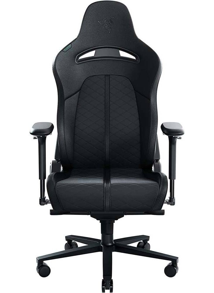 RAZER Enki Gaming Chair – Ultra-Wide 21" Seat, Built-In Lumbar Arch, Dual-Textured Synthetic Leather, High-Density Cushions, 4D Armrests, 152° Recline, Steel Frame, Class-4 Gas Lift, Up to 136kg Support, Black | RZ38-03720300-R3G1 - Image 1