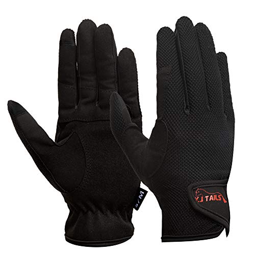 Y.J TAILS Womens Horse Riding Gloves Equestrian Women Ladies Girls (Small/Medium) - Image 1