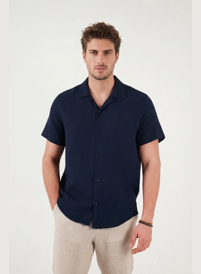 Buratti Cotton Regular Fit Classic Collar Short Sleeve Shirt Men's SHIRT CF26S125404