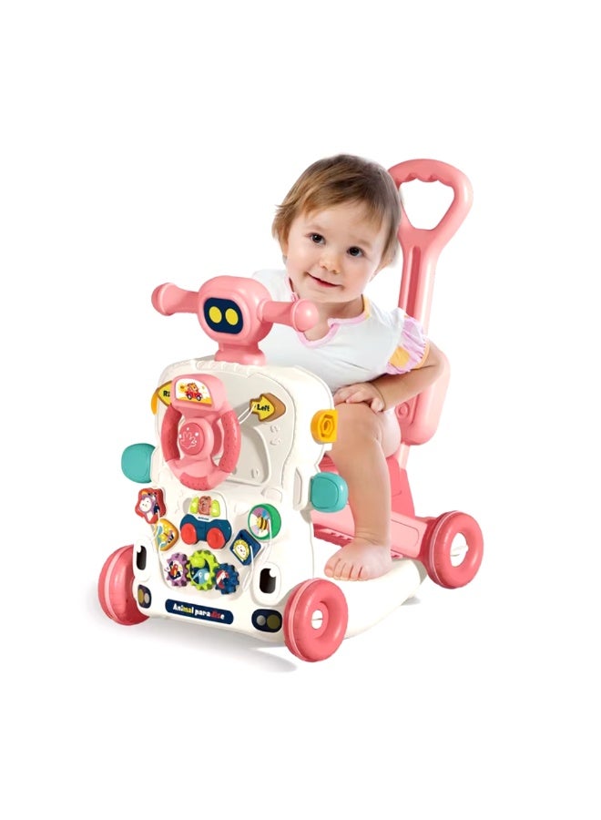 مشاية أطفال 6 في 1، سكوتر ركوب ومركز أنشطة تعليمي – لعبة تنمية مهارات شاملة للرضع والأطفال الصغار - Image 5