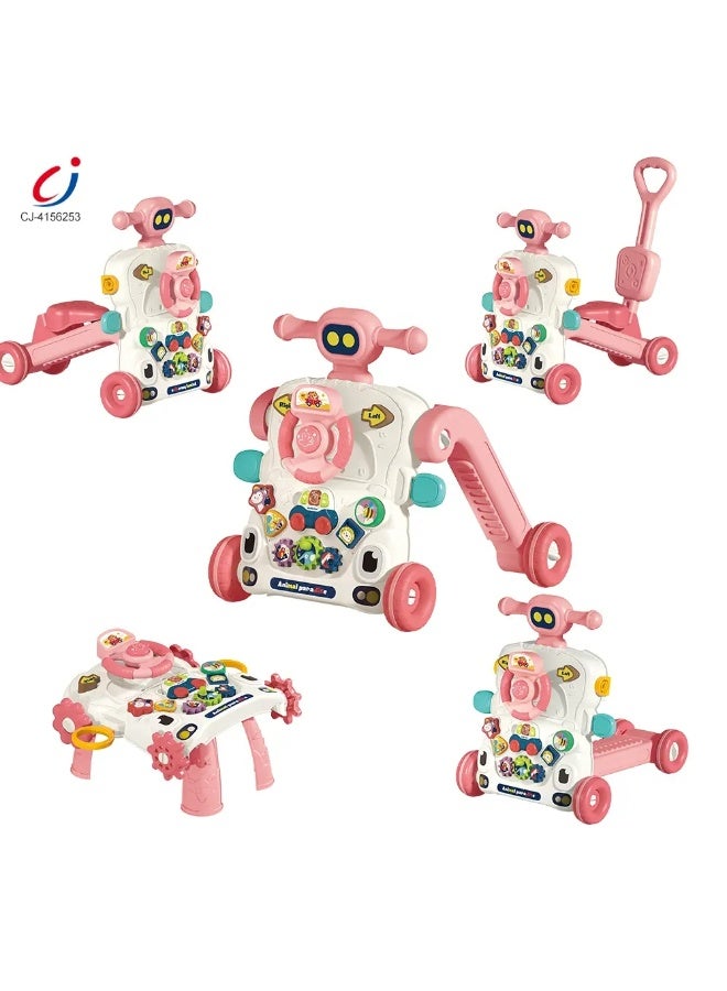 مشاية أطفال 6 في 1، سكوتر ركوب ومركز أنشطة تعليمي – لعبة تنمية مهارات شاملة للرضع والأطفال الصغار - Image 4