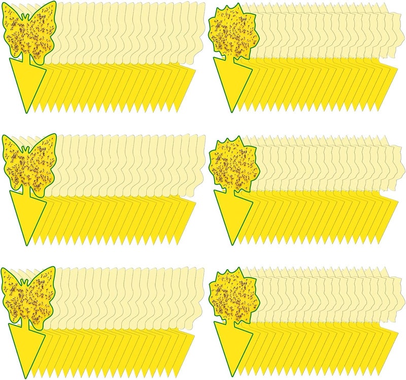Dwcom Trap 120 Pack Fungus Gnat Traps for House Indoor, Fungus Traps Fruit Fly Traps for Indoors Gnats Sticky Traps for Plants Yellow Sticky Traps for Gnats - Image 1