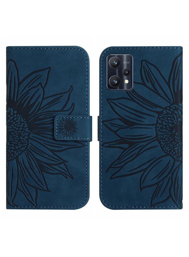 S-TOP Case For Realme 9 4G/Realme 9 Pro+ 5G Skin Feel Sun Flower Pattern Flip Leather Phone Case with Lanyard - Image 2