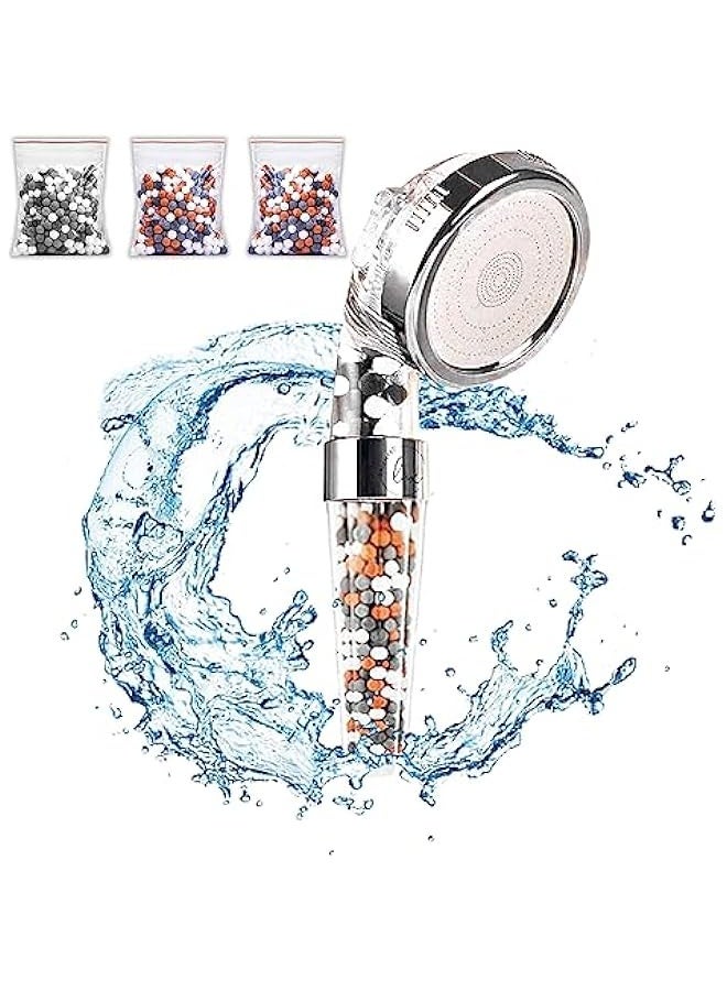 Topleo Showerhead Filter for Hair Loss, 8'' – Transparent Ionic Shower Head with Minerals & Jet – Water Saving 3-Spray Mode Purifies Water, Removes Chlorine – Make Softer, Soother Hair & Skin - Image 1