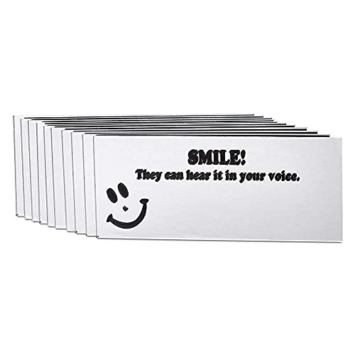 Trainers Warehouse Smile Mirrors (10/Set) | A Reminder to Communicate Positive Energy Through Voice - Handy Mirror with Adhesive for Wall or Computer | 2.5" x 6" - Image 1
