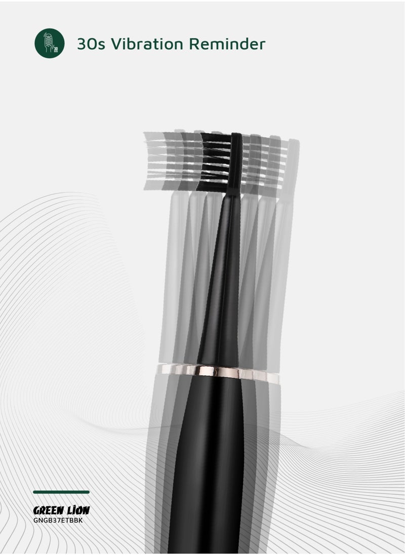 Electric Toothbrush with Brush Heads GB-37 / 5 Modes Cleaning /Sensitive/Clean/ White/Care/Massage/ Ergonomic Design / Complete Care Electric Toothbrush - Black