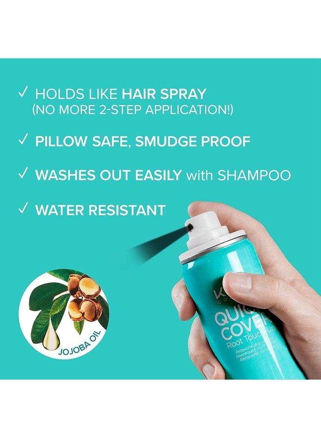 Kiss Quick Cover Root Touch Up Thickening Fiber Spray 3.38oz (Natural Black) - Image 3