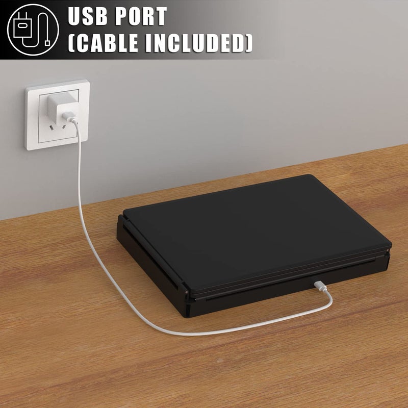 Olibuy 5 Way Mirror  360 Mirror For Self Hair Cutting And Brading Hair  Rechargeable Led Barber Mirror With Adjustable Hooks - Image 3