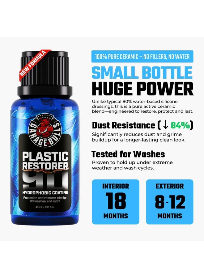 garage bulls GARAGEBULLS Plastic Restorer & Hydrophobic Trim Coating 30 ML - Image 4
